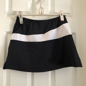 Black and White Tennis Skort